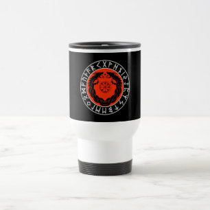 Taza De Viaje Protección de runa vikinga de dragón