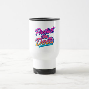 Taza De Viaje Protege a las Muñecas Arte Retro Neon