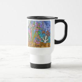 Taza De Viaje Psicodelia Seahorse Sea Turtle Art
