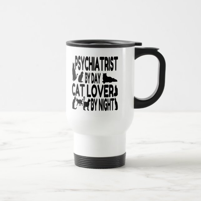 Taza De Viaje Psiquiatra Cat Lover (Derecha)