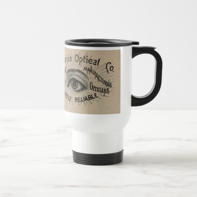 Taza De Viaje Publicidad de época ocular óptica (Derecha)