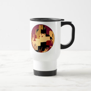 Taza De Viaje Pueblos Antiguos del Suroeste Arte de Cartel WPA