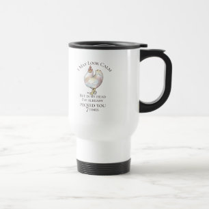 Taza De Viaje "Puedo mirar" el pollo tranquilo