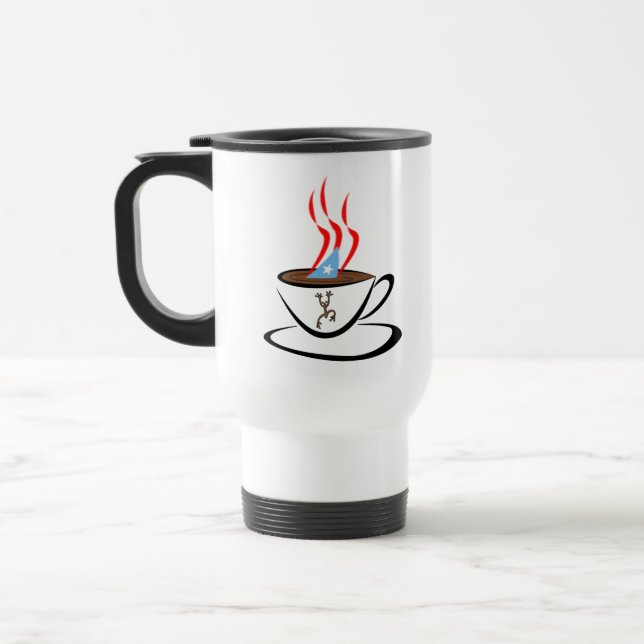 Taza De Viaje Puerto Rico Aroma Coffee Travel/Commuter Mug (Izquierda)