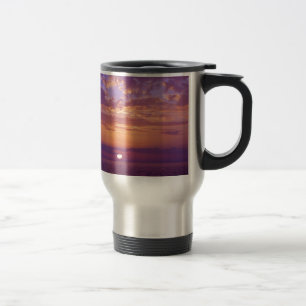 Taza De Viaje Puesta del sol anaranjada púrpura de la Florida