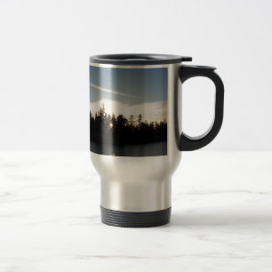 Taza De Viaje Puesta del sol azul fresca