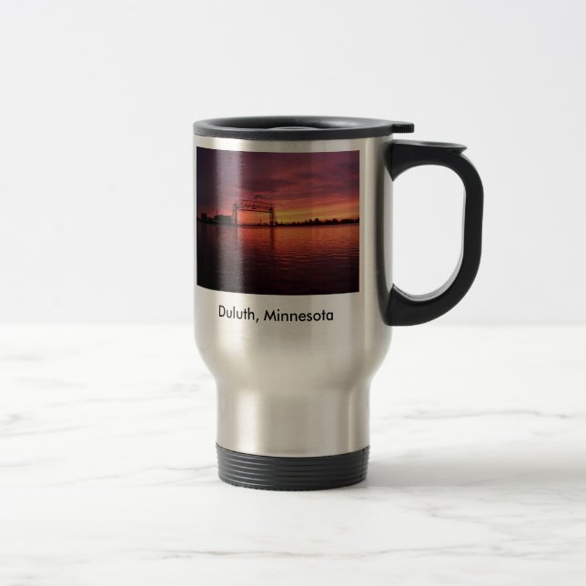 Taza De Viaje Puesta del sol de Duluth, Minnesota (Derecha)