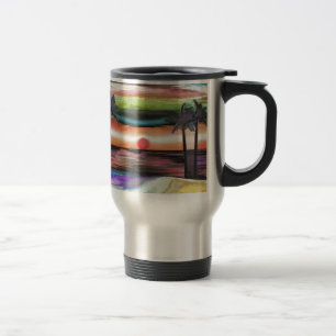 Taza De Viaje Puesta del sol de la playa