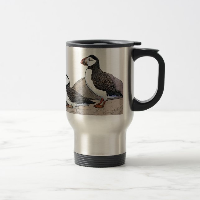 Taza De Viaje Puffins atlánticos (Derecha)