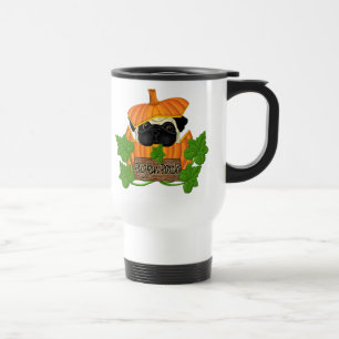 Taza De Viaje Pug Pumpkin Patch