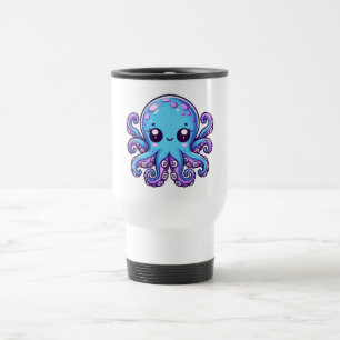Taza De Viaje Pulpo azul lindo
