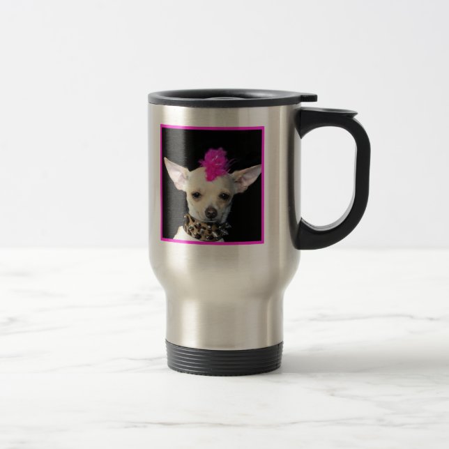 Taza De Viaje Punk Chihuahua Mug (Derecha)