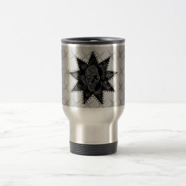 Taza De Viaje Punk Skull Mug (Gris) (Centro)