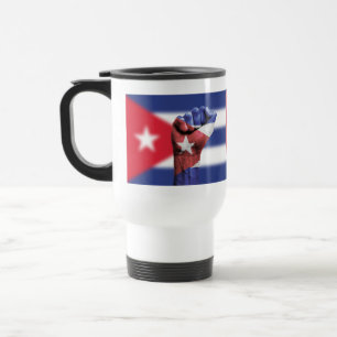 Taza De Viaje Puño de Bandera de Cuba