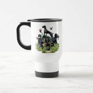 Taza De Viaje Punteros alemanes cortos negros