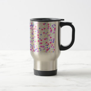 Taza De Viaje Puntos coloridos sobre rosa