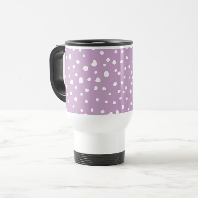 Taza De Viaje Puntos Dalmatianos Lilac, Puntos Dalmatianos, Dota (Anverso izquierdo)