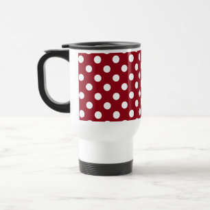 Taza De Viaje Puntos de Polka Blanco sobre el rojo Criminson