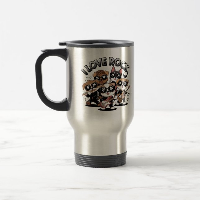 Taza De Viaje Puppy rock band (Izquierda)