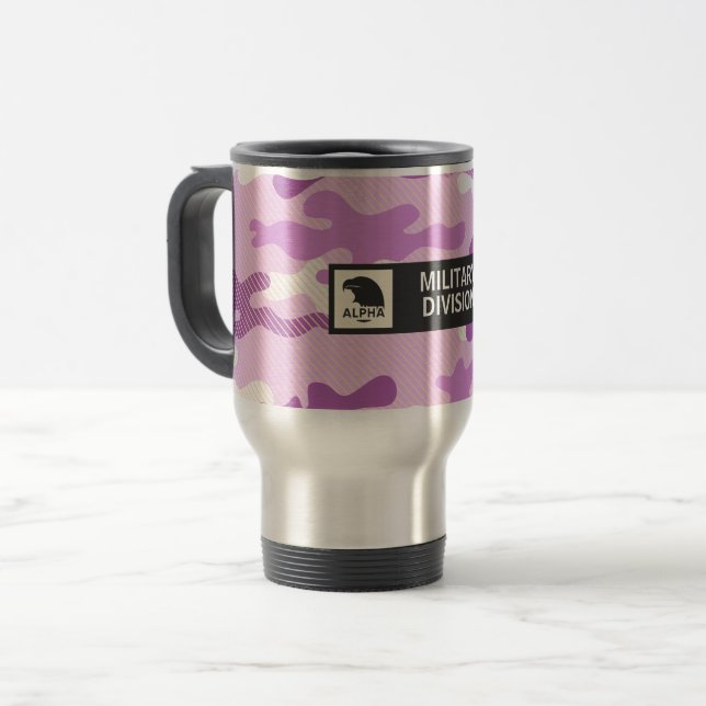 Taza De Viaje Purple Camouflage Pattern (Anverso izquierdo)
