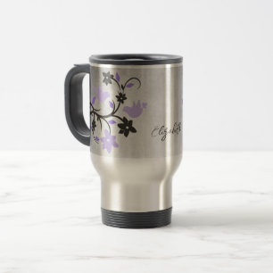 Taza De Viaje Purple Lovebirds Mug de viaje personalizado
