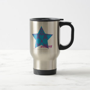 Taza De Viaje Púrpura-Aguamarina 2 del damasco