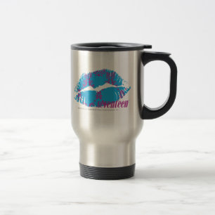 Taza De Viaje Púrpura-Aguamarina del damasco