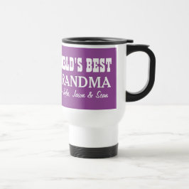 Taza De Viaje PÚRPURA conocida de encargo A05 de la mejor ABUELA