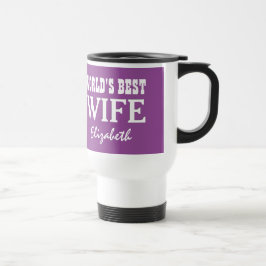 Taza De Viaje PÚRPURA conocida de encargo A08 de la mejor ESPOSA