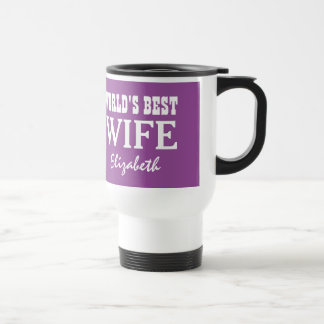 Taza De Viaje PÚRPURA conocida de encargo A08 de la mejor ESPOSA