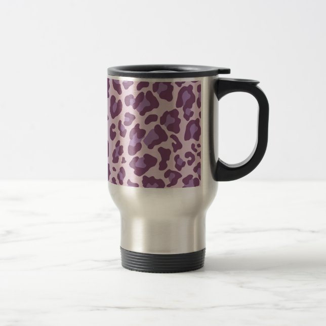 Taza De Viaje Púrpura y lavanda de leopardo (Derecha)