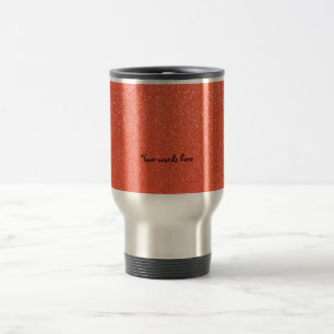Taza De Viaje Purpurina anaranjado