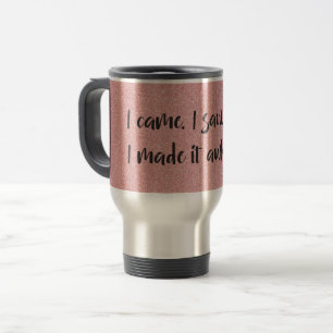 Taza De Viaje Purpurina Rosa, lo hice incómodo