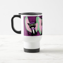 Taza De Viaje Purrsville Daddy-O Beatnik Kitty