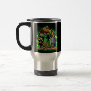 Taza De Viaje QEPD murciélagos en la cabeza de calabaza de Lady