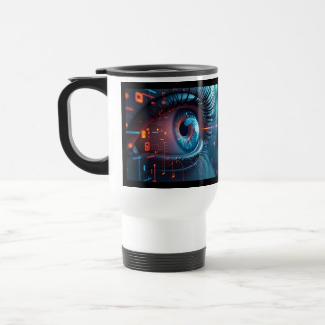 Taza De Viaje Quantum Ojo viajero mug dos lados (Izquierda)