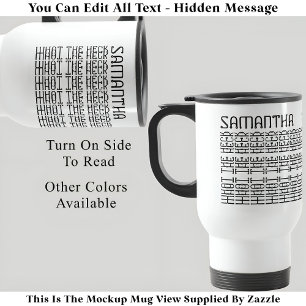 Taza De Viaje Qué Carácter De La Jerga Editable Del Mensaje Ocul