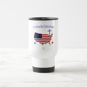 Taza De Viaje Que Dios bendiga a Estados Unidos