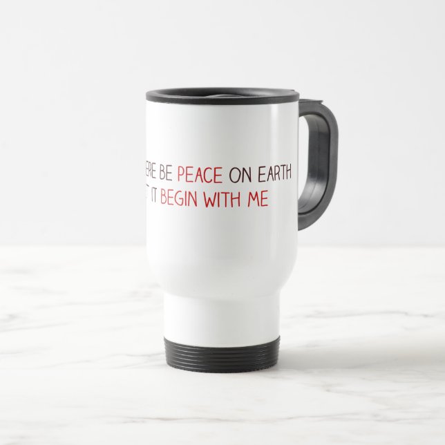 Taza De Viaje Que haya paz en la Tierra (Anverso derecho)