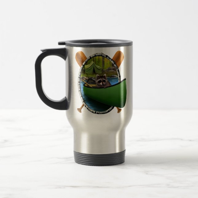 Taza De Viaje Qué pasa en la aventura del lago Raccoon (Izquierda)