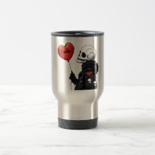 Taza De Viaje Querido Personalizable - Calavera con globo