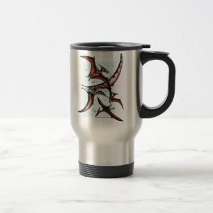 Taza De Viaje Quetzalcoatlus Entre Pterosaurios Mug
