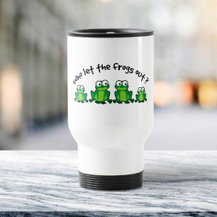 Taza De Viaje ¿Quién Dejó Salir a las Ranas?