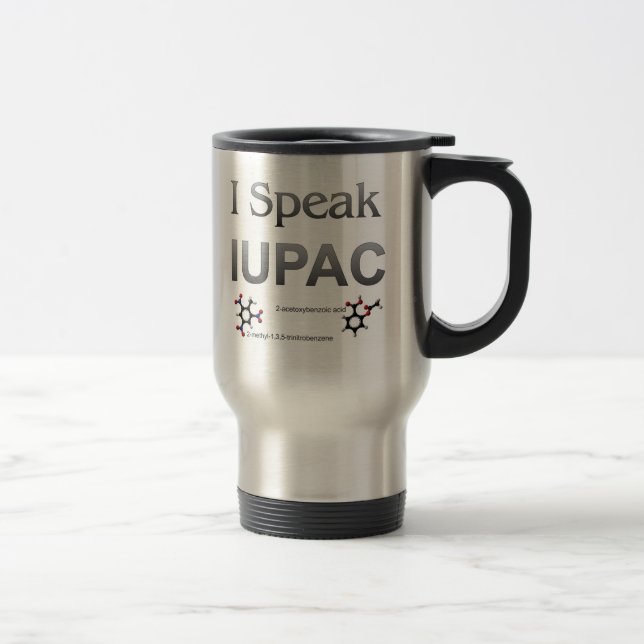 Taza De Viaje Química pura y aplicada de la unión internacional (Derecha)