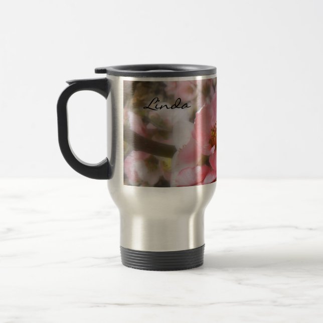 Taza De Viaje Quince de Flor Personalizada (Izquierda)