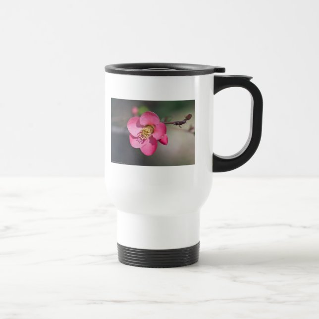 Taza De Viaje Quince de Flores Rosa Perfecto (Derecha)