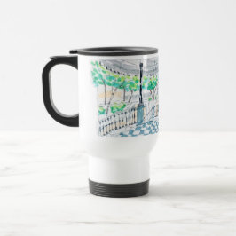 Taza De Viaje Quiosco de damero vista al parque