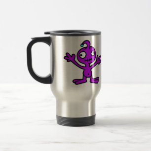 TAZA DE VIAJE QUIRKY PURPLE ALIEN PERSONALIZADO FUNNY CIENCIA-FI