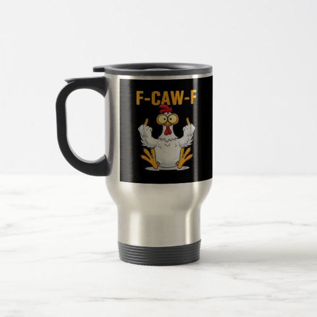 Taza De Viaje Quote Rooster Meme Classic (Izquierda)