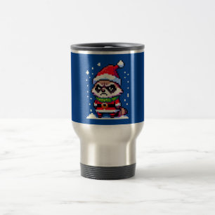 Taza De Viaje Raccoon Navidades Grumpy - Festividad divertida de